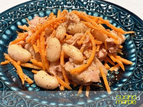 cannellini con carote e tonno