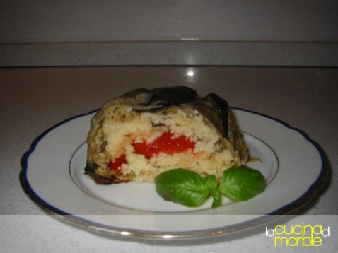 corona di melanzane e cous cous corona di melanzane e cous cous