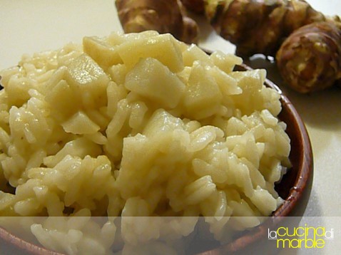 risotto topinambur e grappa