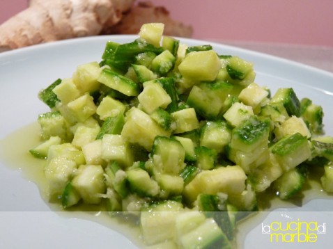 dadolata di zucchine al ginger dadolata di zucchine al ginger